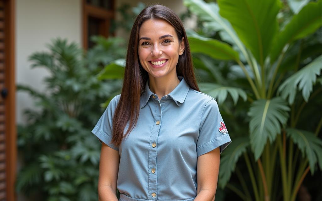 Eco resort uniform with sustainable design